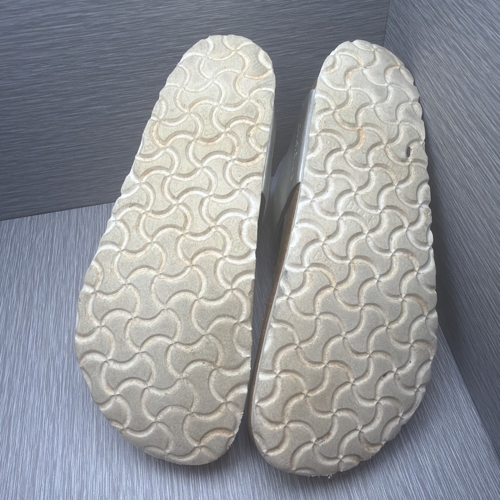 Birkenstock Gizeh Metallic Silver Thong Sandals Womens EU 38 US 7 Comfort - Picture 3 of 10